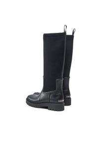 Calvin Klein Jeans Kalosze High Rainboot Neoprene YW0YW00838 Czarny. Kolor: czarny. Materiał: materiał