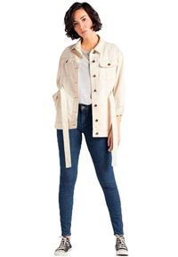 Lee - LEE BELTED RIDER JACKET DAMSKA KURTKA JEANSOWA ECO RINSE L54RMN35. Materiał: jeans #6