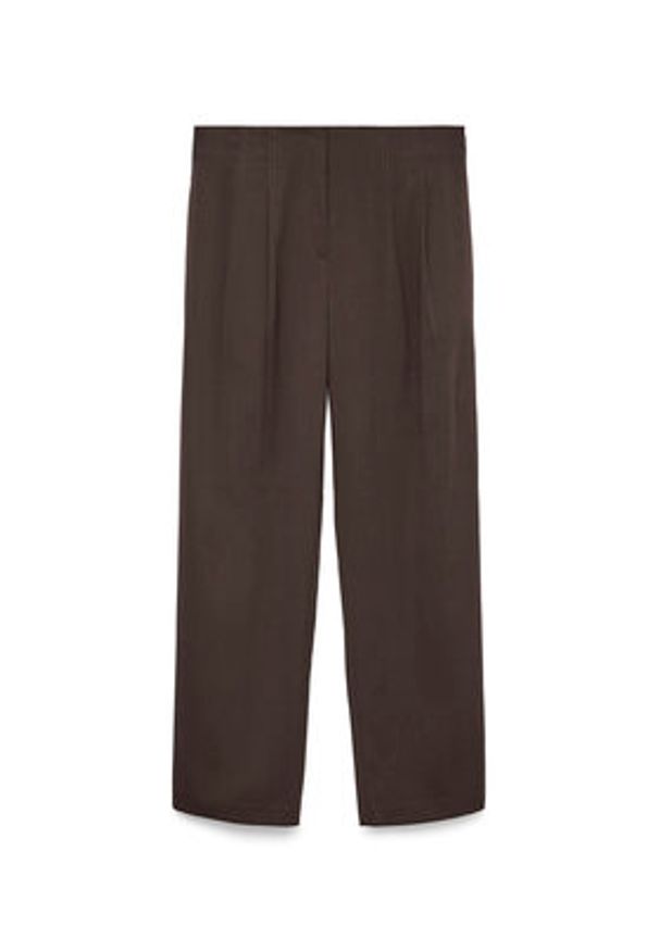Vero Moda Spodnie materiałowe Sigga 10336315 Brązowy Wide Leg. Kolor: brązowy. Materiał: wiskoza