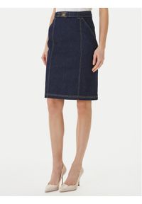 Luisa Spagnoli Spódnica jeansowa Tennista 542818 Granatowy Slim Fit. Kolor: niebieski. Materiał: bawełna #1