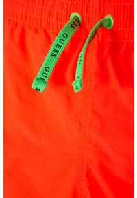 Guess Jeans - Szorty kąpielowe dziecięce 104-175 cm. Kolor: pomarańczowy. Materiał: poliester, materiał, jeans, poliamid. Wzór: gładki #3