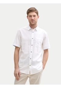 Tom Tailor Koszula 1045098 Biały Regular Fit. Kolor: biały. Materiał: bawełna