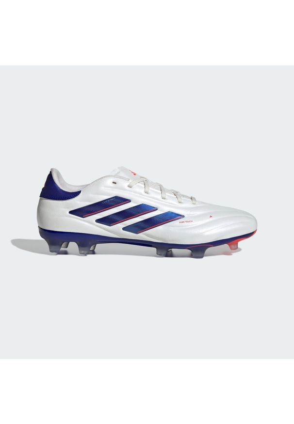 Adidas - Buty Copa Pure 2 Pro FG. Kolor: biały, niebieski, czerwony, wielokolorowy. Materiał: skóra, materiał