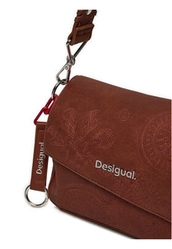 Desigual Torebka Dejavu 24WAXP36 Brązowy. Kolor: brązowy. Materiał: skórzane