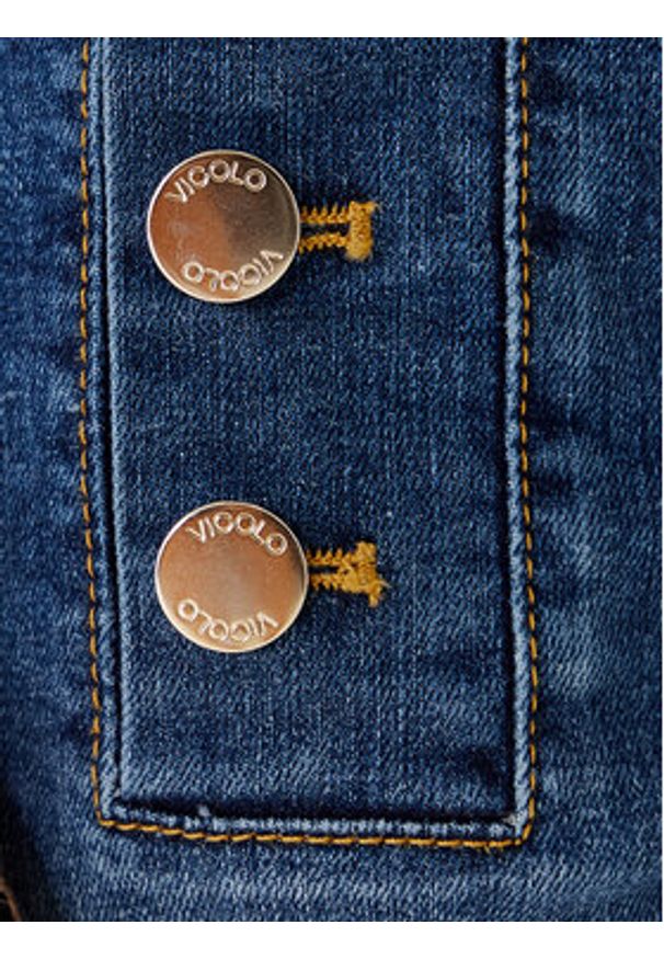 ViCOLO Jeansy DF5076 Niebieski Wide Leg. Kolor: niebieski