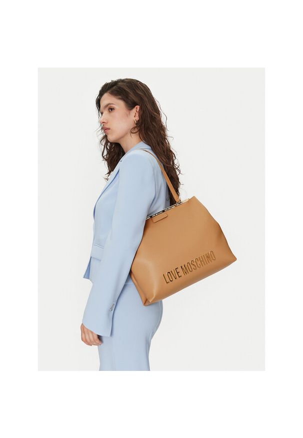 Love Moschino - Torebka LOVE MOSCHINO. Kolor: beżowy