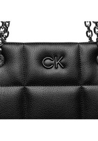 Calvin Klein Torebka Square Quilt Chain Shopper K60K612019 Czarny. Kolor: czarny. Materiał: skórzane #4