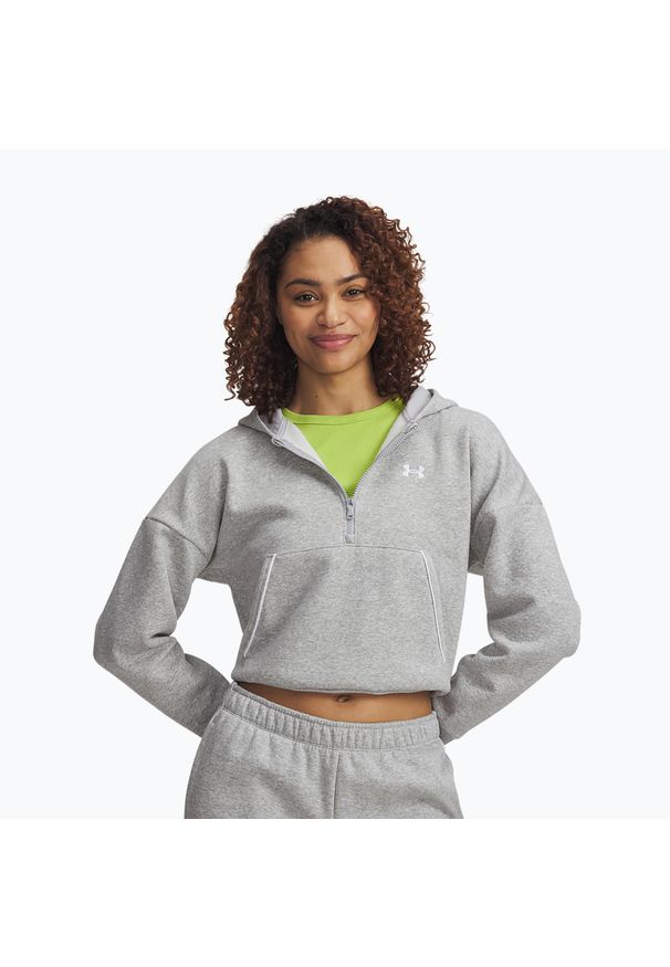 Bluza Under Armour Rival Fleece Piped HZ Hoodie. Kolor: szary. Sport: fitness