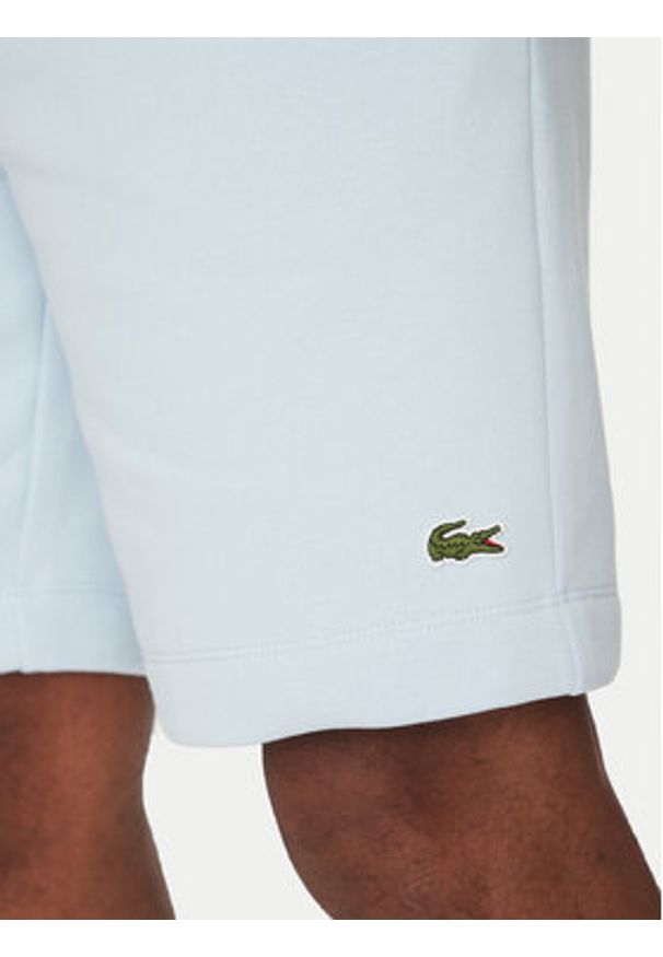 Lacoste Szorty sportowe GH9627 Błękitny Regular Fit. Kolor: niebieski. Materiał: bawełna. Styl: sportowy