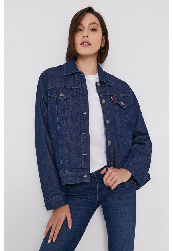 Levi's® - Levi's - Kurtka jeansowa bawełniana. Okazja: na co dzień, na spotkanie biznesowe. Kolor: niebieski. Materiał: bawełna, jeans. Styl: biznesowy, casual
