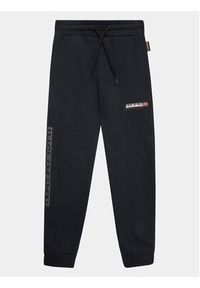 Napapijri Spodnie dresowe NP0A4HGH D Czarny Regular Fit. Kolor: czarny. Materiał: bawełna #4