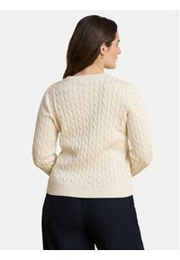 Lauren Ralph Lauren - LAUREN RALPH LAUREN Sweter 200P14039003 Kremowy Regular Fit. Kolor: kremowy. Materiał: bawełna #3