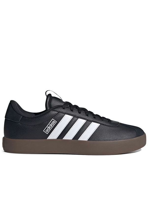 Adidas - Buty adidas VL Court 3.0 ID6286 - czarne. Kolor: czarny. Materiał: skóra, syntetyk, guma. Szerokość cholewki: normalna. Wzór: aplikacja