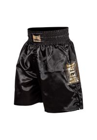 METAL BOXE - Spodenki bokserskie Metal Boxe Pro Line Military. Kolor: czarny, wielokolorowy, żółty. Materiał: satyna