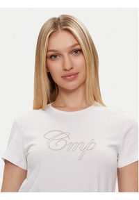 CMP T-Shirt 32D8066P Biały Regular Fit. Kolor: biały. Materiał: bawełna