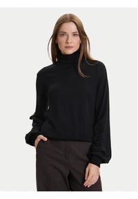 TwinSet - TWINSET Golf 252AT3102 Czarny Regular Fit. Typ kołnierza: golf. Kolor: czarny. Materiał: syntetyk #1