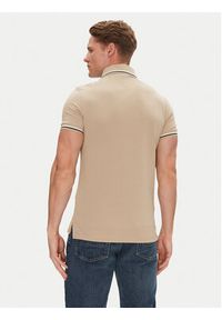 TOMMY HILFIGER - Tommy Hilfiger Polo Seasonal MW0MW39993 Beżowy Slim Fit. Typ kołnierza: polo. Kolor: beżowy. Materiał: bawełna #3