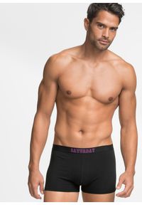 bonprix - Bokserki o dopasowanym fasonie z bawełną (7 par). Kolor: czarny. Materiał: bawełna #1
