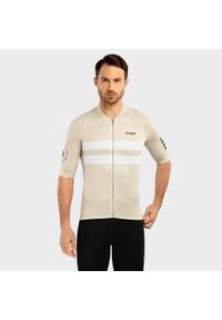 SIROKO - Mężczyzna Kolarstwo Męska ultralekka koszulka rowerowa M3 Swift Beżowy. Kolor: wielokolorowy, biały, beżowy. Materiał: tkanina, elastan, poliester. Sport: kolarstwo #1