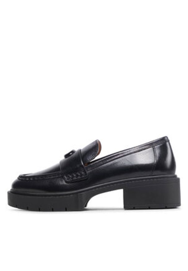 Coach Loafersy Leah Loafer CB990 Czarny. Kolor: czarny. Materiał: skóra