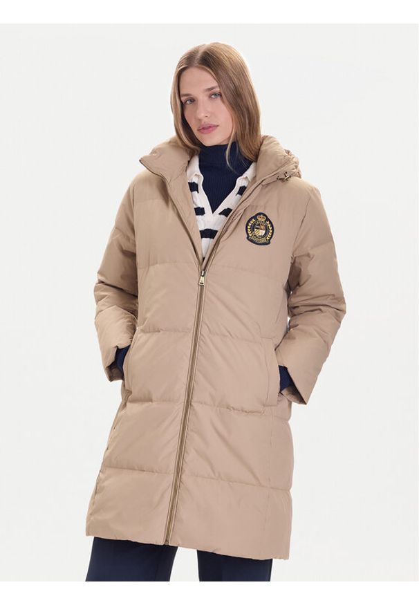 Lauren Ralph Lauren - LAUREN RALPH LAUREN Kurtka puchowa 297P04126002 Beżowy Regular Fit. Kolor: beżowy. Materiał: syntetyk