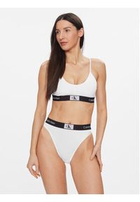 Calvin Klein Underwear Biustonosz top Unlined Bralette 000QF7216E Biały. Kolor: biały. Materiał: bawełna