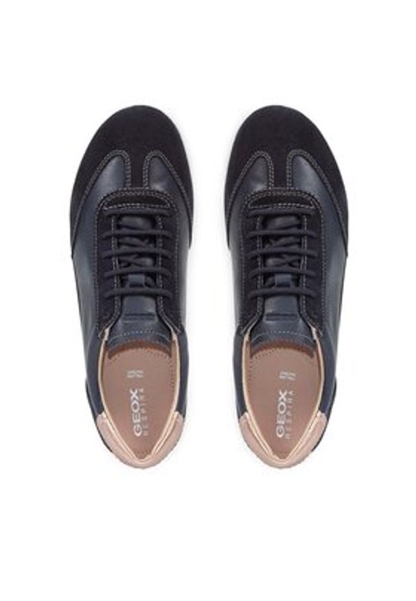 Geox Sneakersy D Vega D3509A 022Y3 C4264 Granatowy. Kolor: niebieski. Materiał: skóra