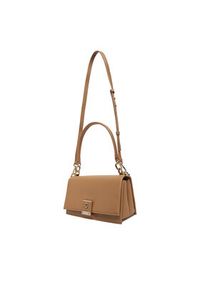 TOMMY HILFIGER - Tommy Hilfiger Torebka Th Her Med Crossover AW0AW17216 Brązowy. Kolor: brązowy. Materiał: skórzane #6