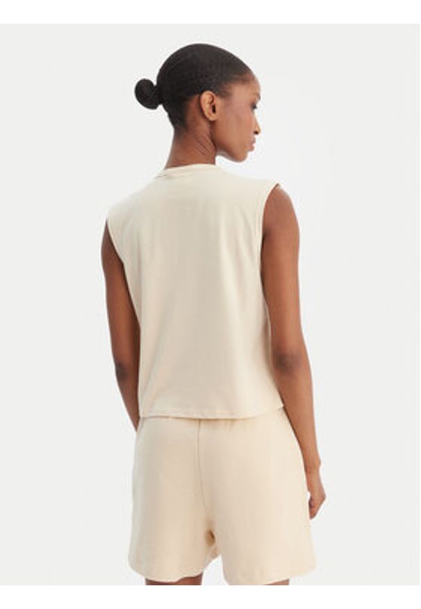Reebok Top Erica RK25499CCW Beżowy Relaxed Fit. Kolor: beżowy. Materiał: bawełna