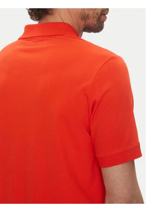 Karl Lagerfeld - KARL LAGERFELD Polo 745710 552224 Czerwony Regular Fit. Typ kołnierza: polo. Kolor: czerwony. Materiał: bawełna