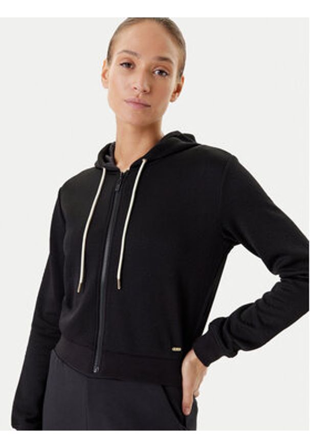 Guess Bluza V5YQ06 KBSL2 Czarny Regular Fit. Kolor: czarny. Materiał: syntetyk