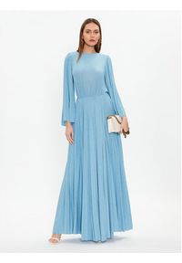 Elisabetta Franchi Sukienka wieczorowa AB-442-32E2-016-V620 Błękitny Regular Fit. Kolor: niebieski. Materiał: wiskoza. Styl: wizytowy #4