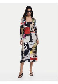 Desigual Sukienka codzienna Newspaper Coll 25SWVK40 Kolorowy Regular Fit. Okazja: na co dzień. Materiał: syntetyk. Wzór: kolorowy. Typ sukienki: proste. Styl: casual #4
