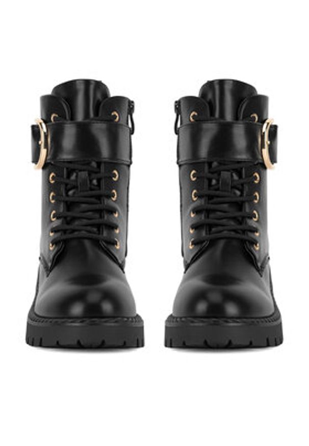 DeeZee Trzewiki WS6116-11 Czarny. Kolor: czarny. Materiał: materiał