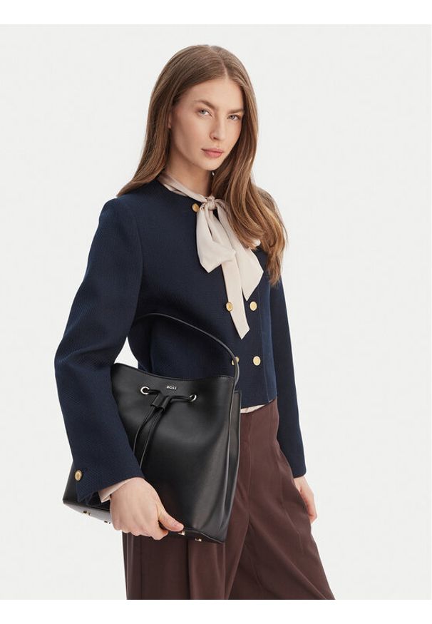 BOSS Torebka 50558134 Czarny. Kolor: czarny. Materiał: skórzane