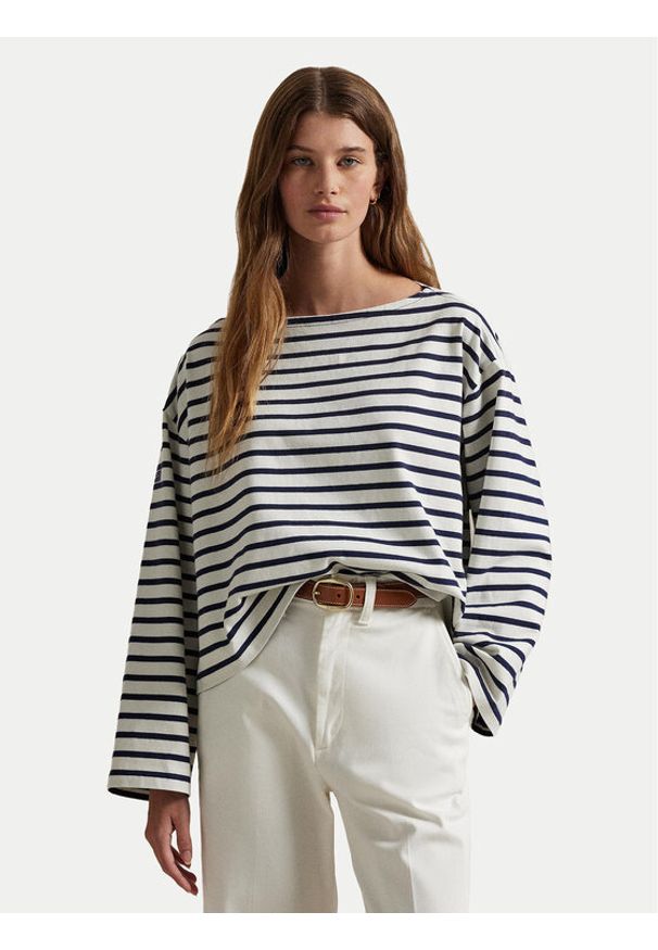 Polo Ralph Lauren Bluzka 211959103004 Granatowy Relaxed Fit. Typ kołnierza: polo. Kolor: niebieski. Materiał: bawełna