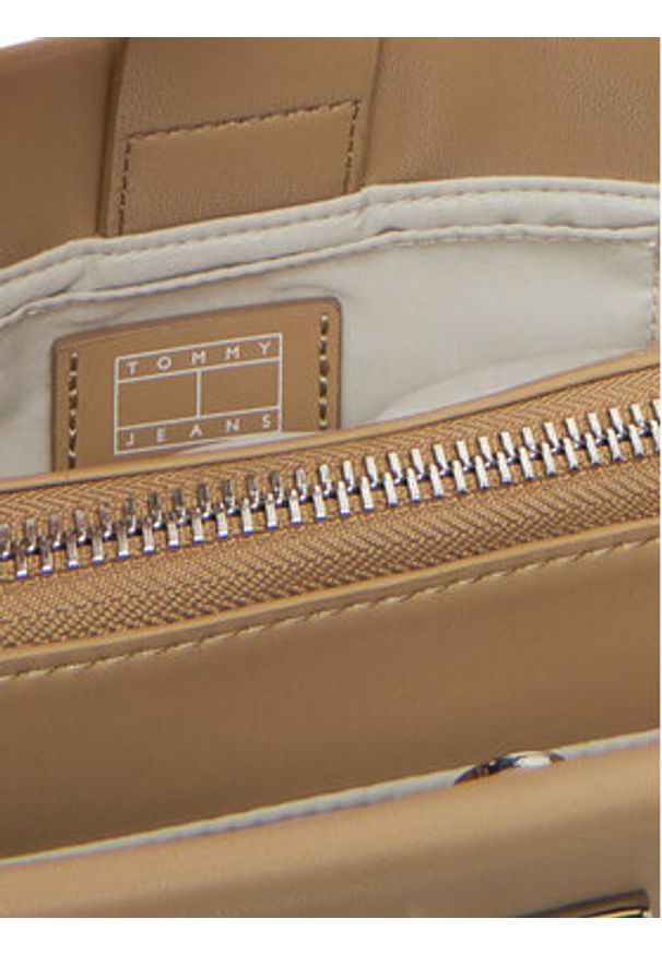 Tommy Jeans Torebka AW0AW17295 ACT Beżowy. Kolor: beżowy. Materiał: skórzane