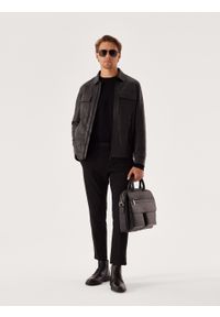 Kazar - Czarna torba męska. Kolor: czarny. Materiał: skóra #4