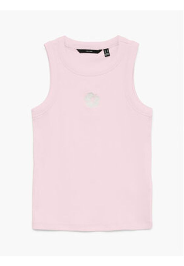 Vero Moda Top Nira 10341982 Różowy jasny Slim Fit. Kolor: różowy. Materiał: bawełna