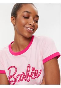 Wrangler T-Shirt Ringer 112346206 Różowy Slim Fit. Kolor: różowy. Materiał: bawełna