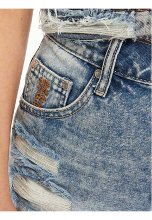 One Teaspoon Szorty jeansowe Bowies 26723 Niebieski Regular Fit. Kolor: niebieski. Materiał: bawełna
