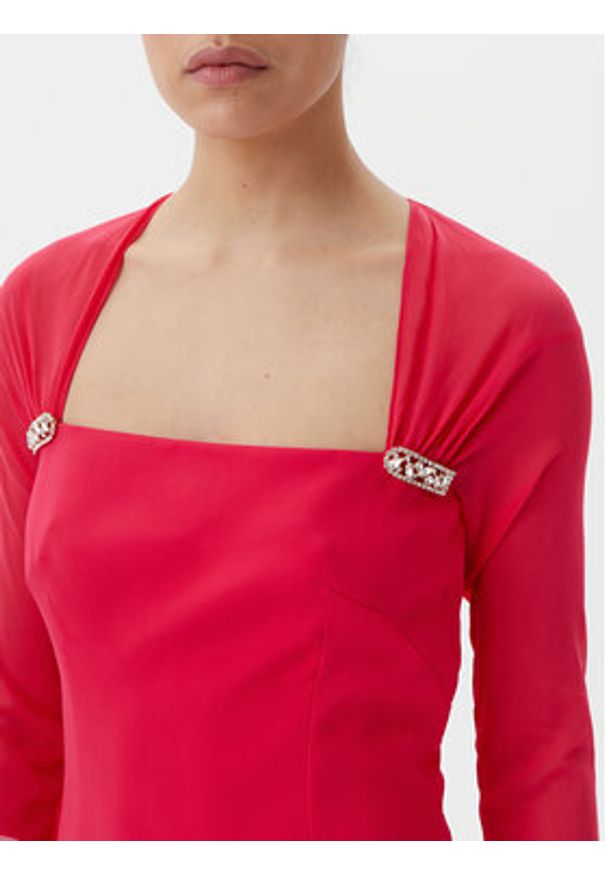 Luisa Spagnoli Sukienka koktajlowa Protocollo 541709 Czerwony Regular Fit. Kolor: czerwony. Materiał: jedwab. Styl: wizytowy