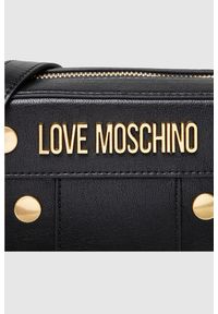 Love Moschino - LOVE MOSCHINO Mała torebka ze złotymi nitami. Kolor: czarny. Rozmiar: małe #3