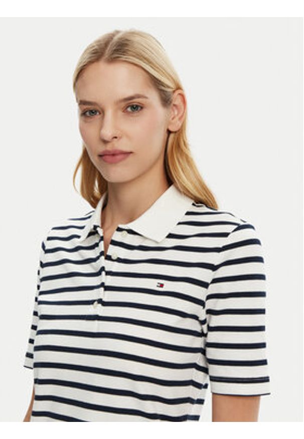 TOMMY HILFIGER - Tommy Hilfiger Polo 1985 WW0WW43224 Granatowy Regular Fit. Typ kołnierza: polo. Kolor: niebieski. Materiał: bawełna