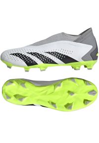 Adidas - Buty adidas Predator Accuracy.3 Ll Fg M GZ0021 białe białe. Kolor: biały. Materiał: materiał. Szerokość cholewki: normalna