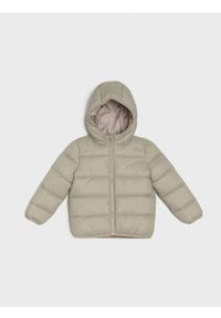Sinsay - Pikowana kurtka puffer z kapturem - beżowy. Typ kołnierza: kaptur. Kolor: beżowy #1