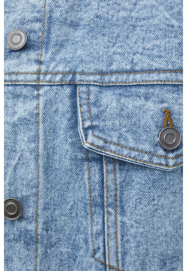 Brave Soul kurtka jeansowa damska przejściowa oversize. Kolor: niebieski. Materiał: jeans