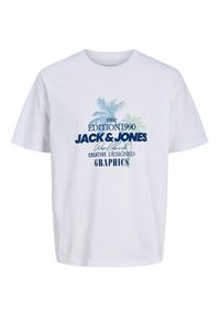 Jack & Jones T-Shirt Gradient Print 12288094 Biały Regular Fit. Kolor: biały. Materiał: bawełna. Wzór: nadruk, gradientowy #7