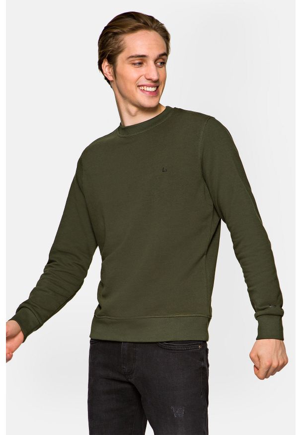 Lancerto - Bluza Zielona Cayden. Okazja: na co dzień. Kolor: zielony. Materiał: dzianina, bawełna, dresówka, jeans, poliester. Wzór: gładki, kolorowy. Styl: sportowy, casual