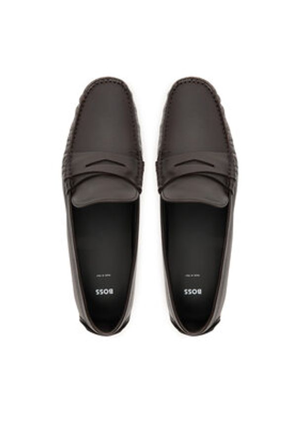 BOSS Mokasyny Driver Mocc 50545089 Brązowy. Kolor: brązowy. Materiał: skóra